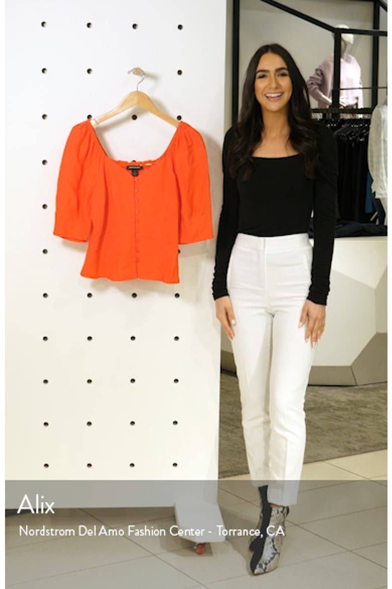 Front Button Fitted Top (Nordstrom Exclusive) video