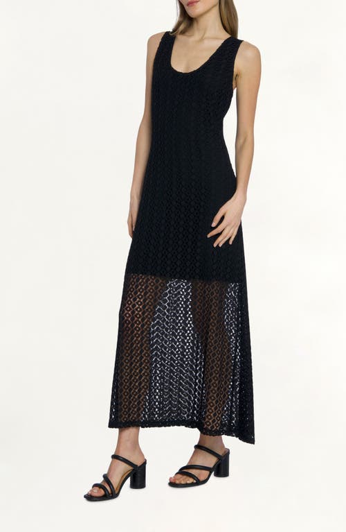 Luxely Robin Lace Maxi Dress In Black