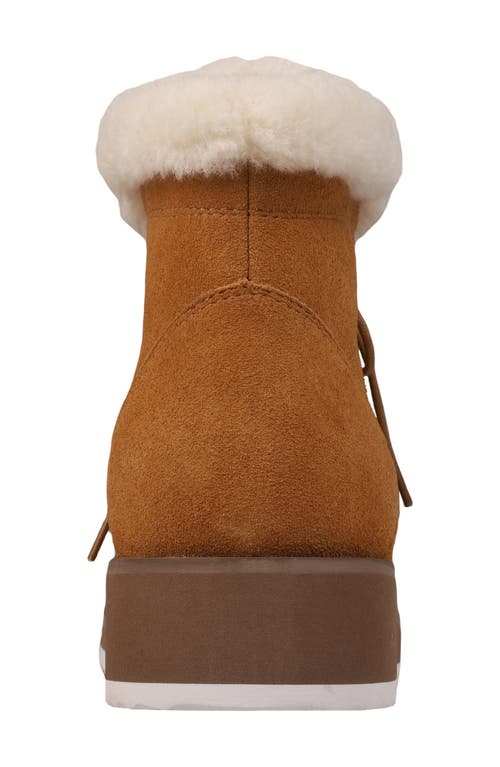 Mykos Suede Faux Fur Lined Water Resistant Boot In Brown