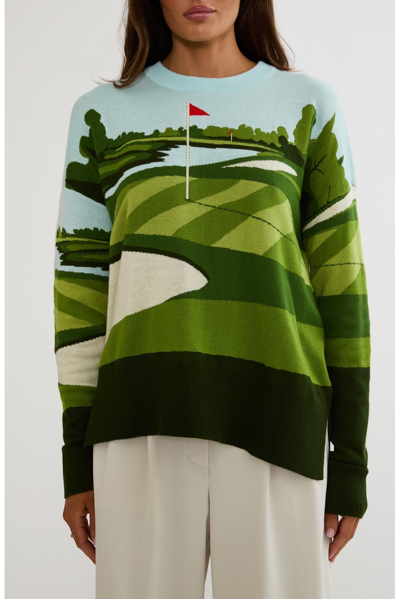 Callie Crewneck Sweater, Main, color, FAIRWAY