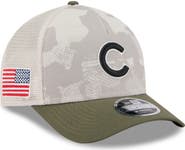 New Era Men's New Era Light Beige/Olive Chicago Cubs 2025 Armed Forces Day 9FORTY M-Crown A-Frame Adjustable Hat