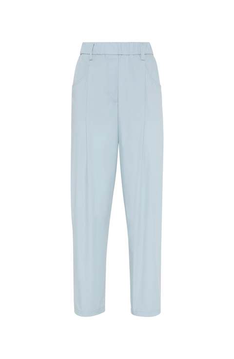 パンツ BRUNELLO CUCINELLI Women Straight Pants M0F70P8593 C7186 Blu Brunello Cucinelli Outlet: Pants woman - Blue | Brunello