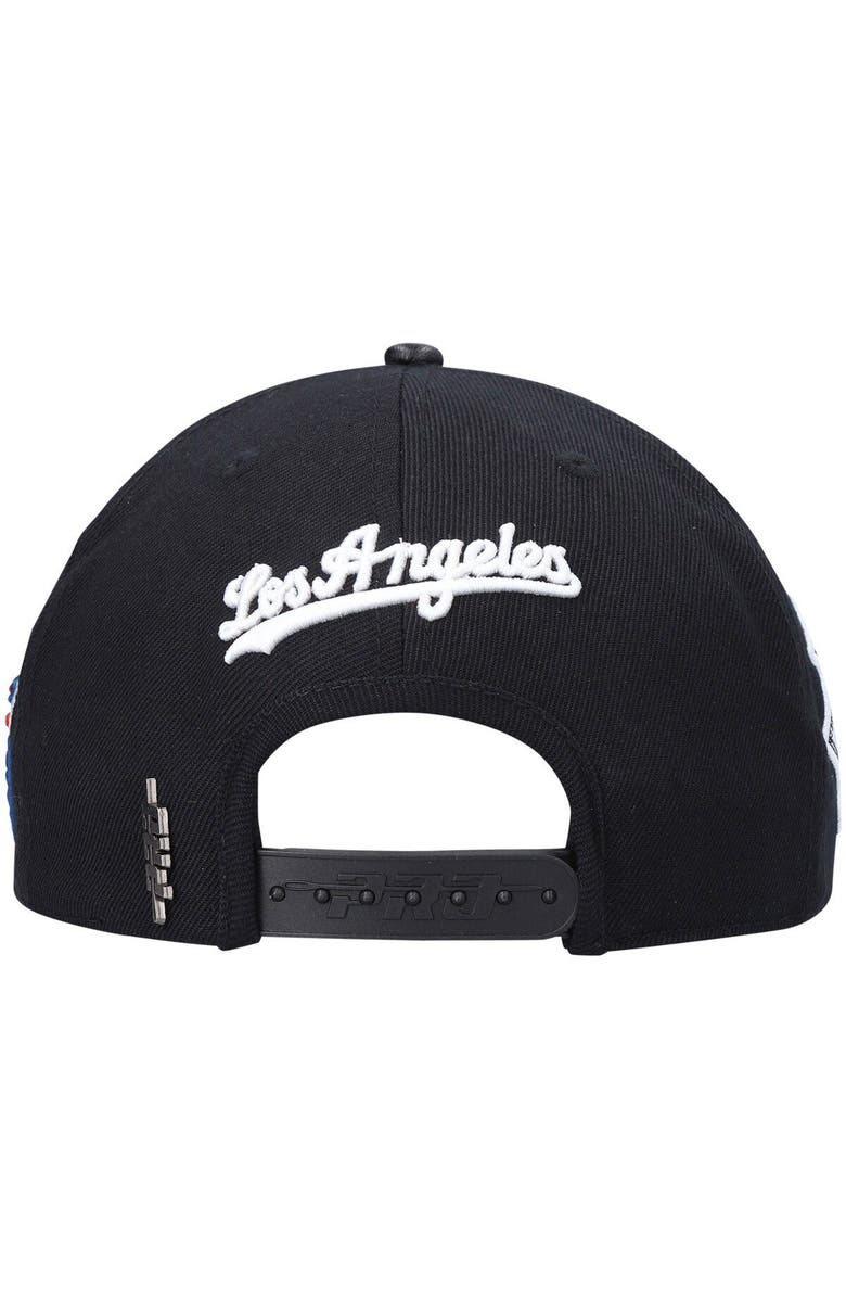 PRO STANDARD Men's Pro Standard Black Los Angeles Dodgers All-Star Multi Hit Wool Snapback Hat, Alternate, color, 