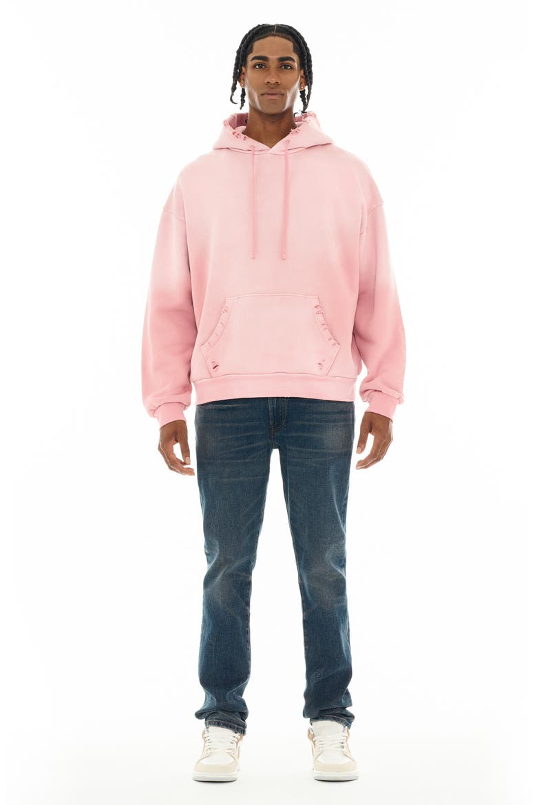 Core Distressed French Terry Pullover Hoodie, Alternate, color, POTPOURRI