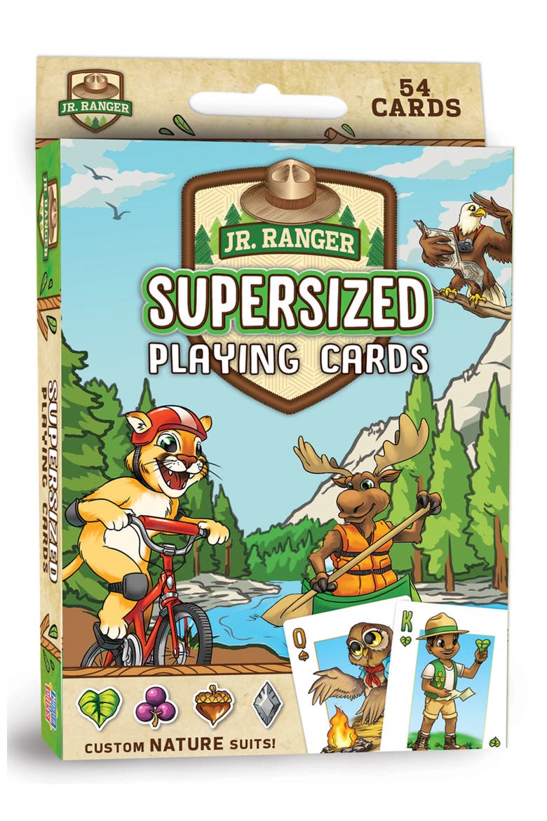 Jr. Ranger Jumbo Playing Cards, Main, color, Multicolor