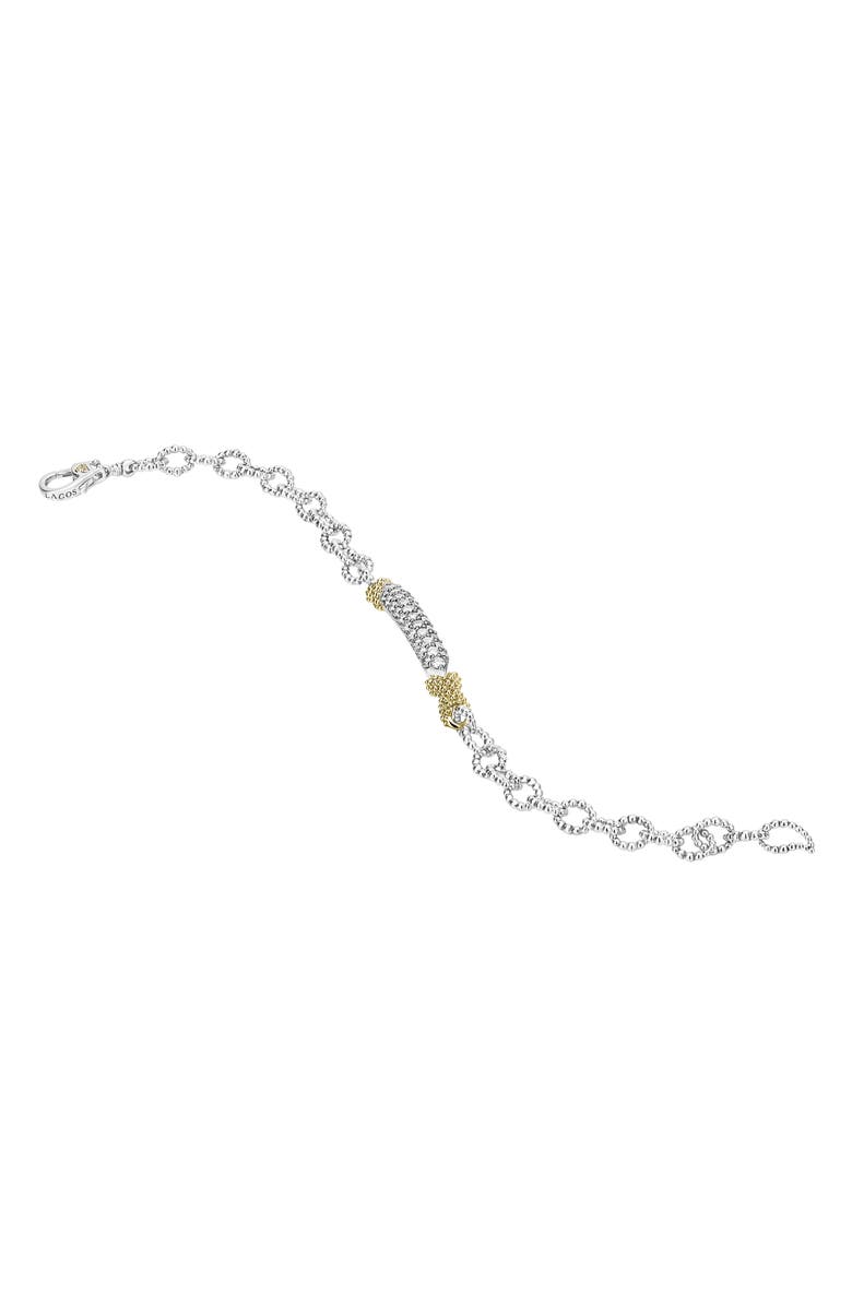 LAGOS Caviar Lux Diamond Pavé Link Bracelet, Alternate, color,