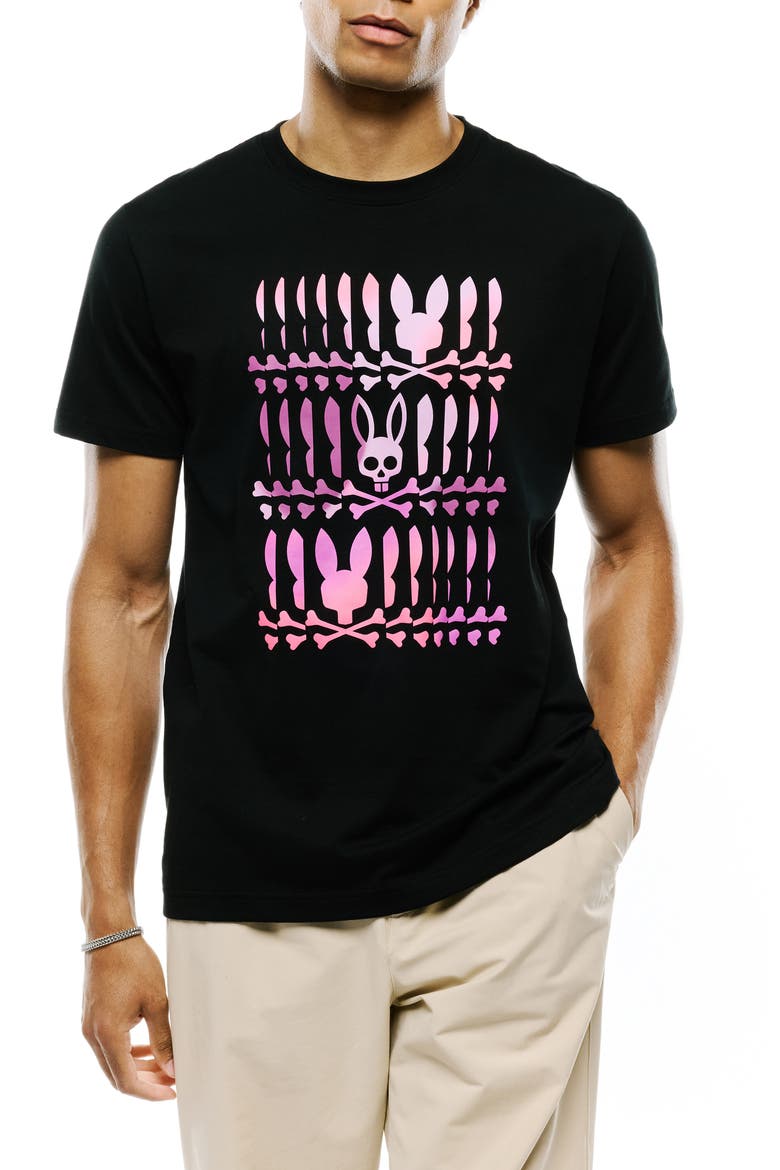 Lewis Pima Cotton Graphic T-Shirt, Main, color, BLACK