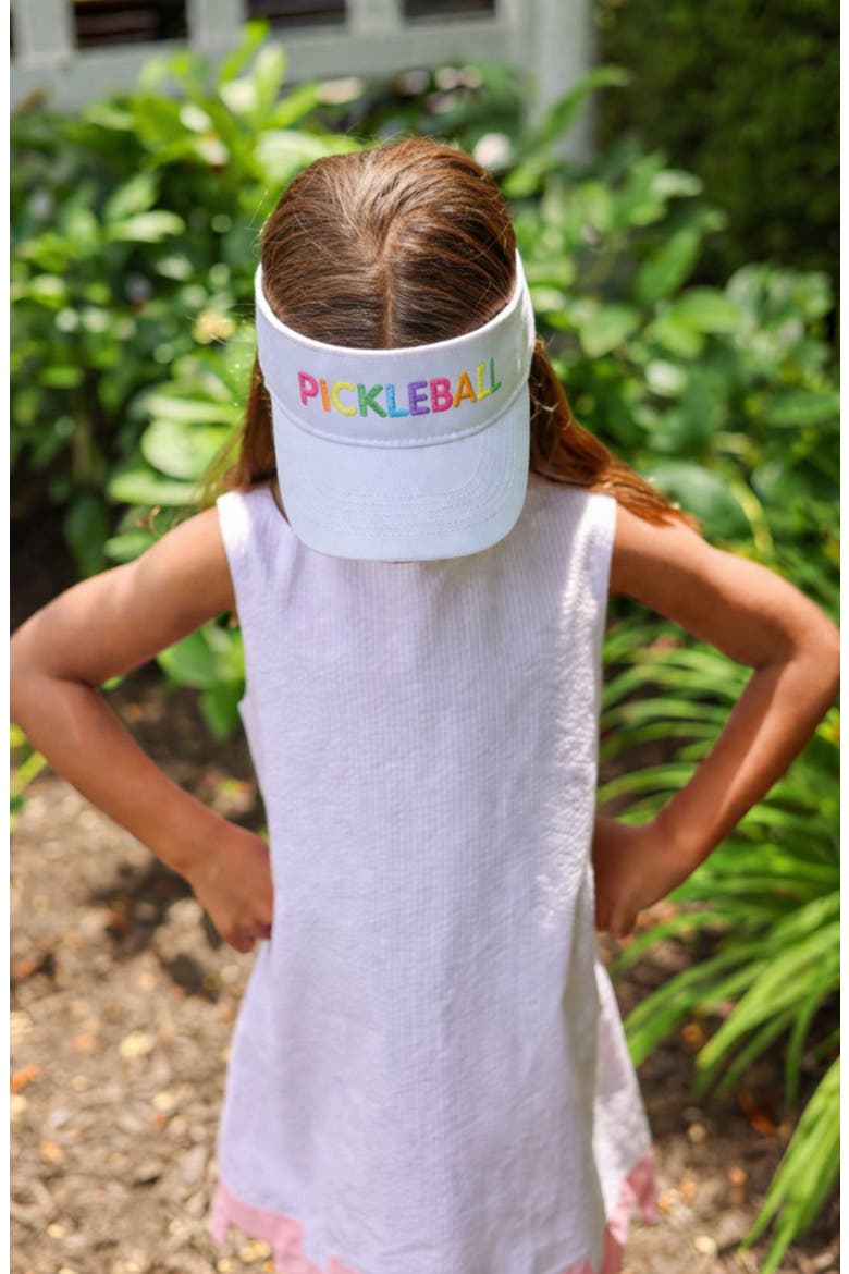 Pickleball Bow Visor, Alternate, color, White