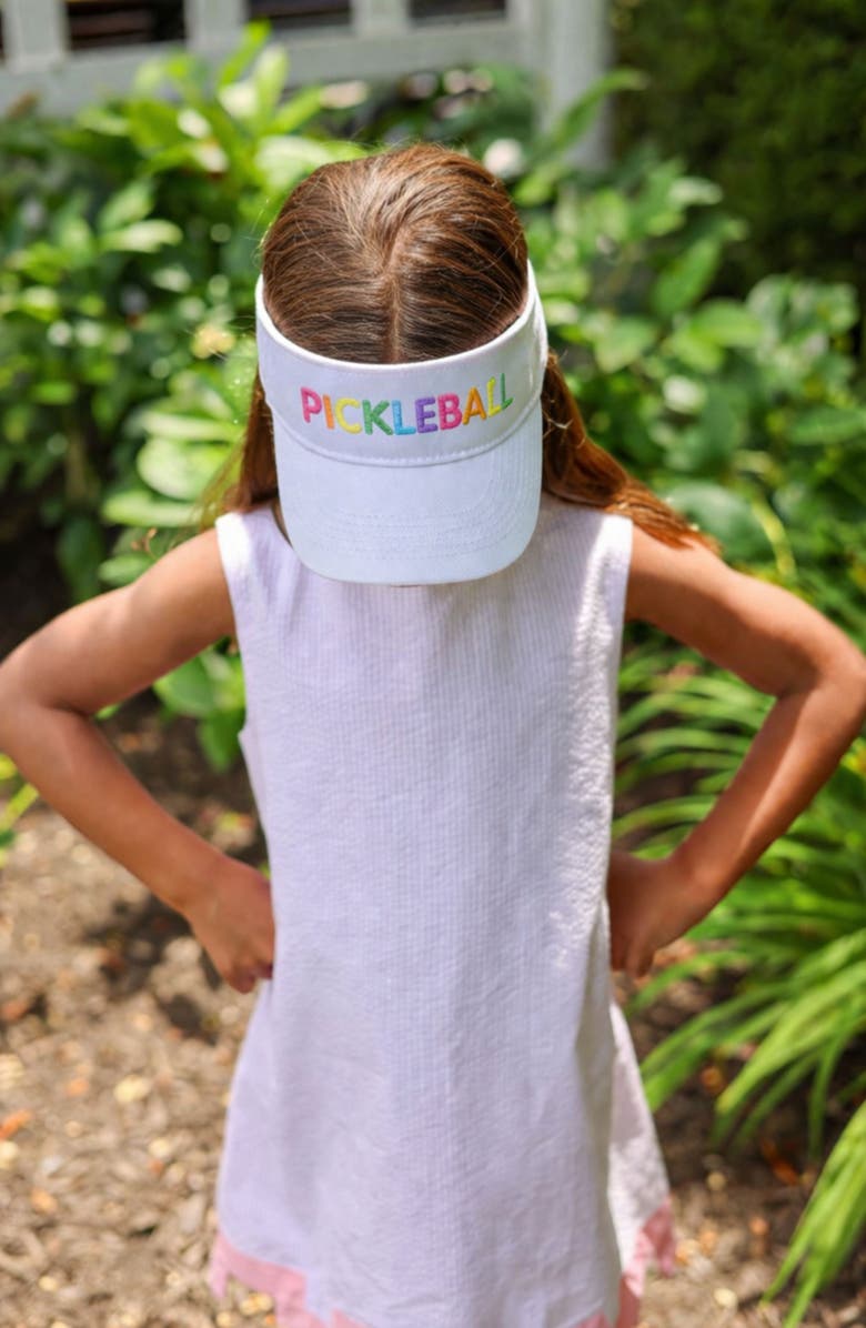 Bits & Bows Pickleball Bow Visor, Alternate, color, White