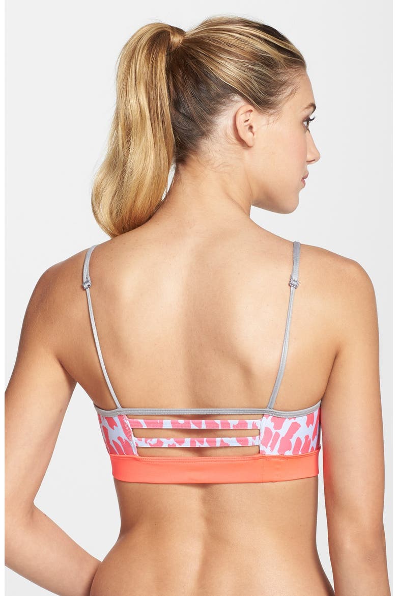 'Tidal Flow' Sports Bra, Alternate, color, STEELE GLOSSY/ JUNGLE OMBRE