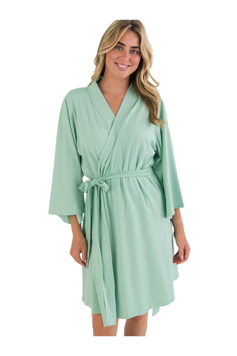 Modal Blend Women's Maternity Robe, Main, color, Sage