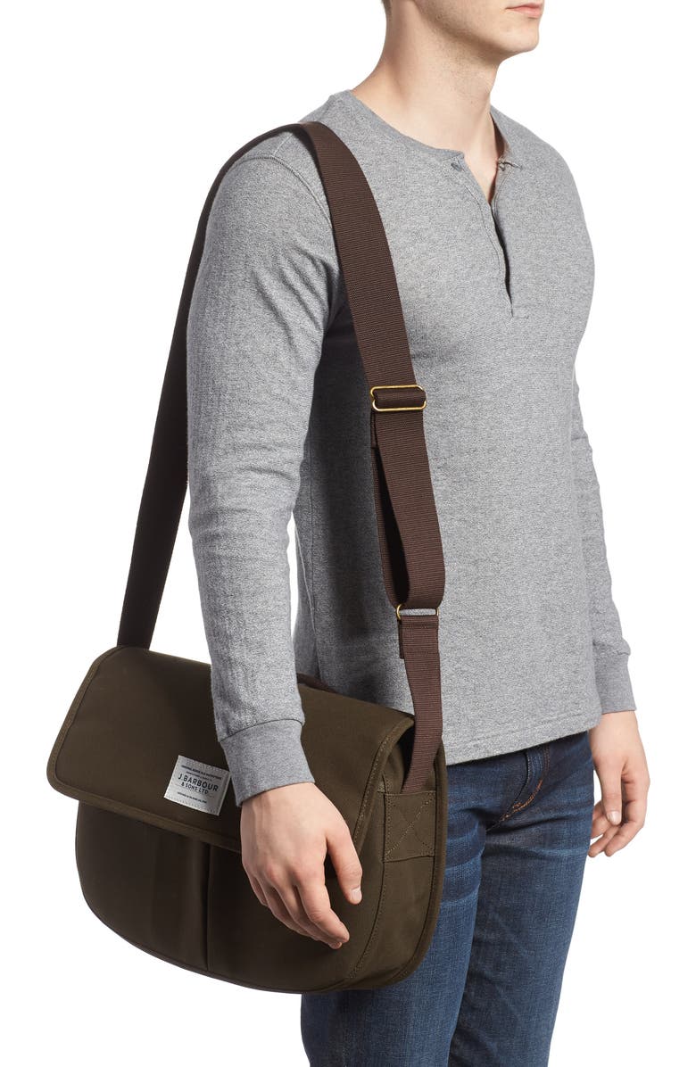 Barbour Tarras Canvas Messenger Bag, Alternate, color,