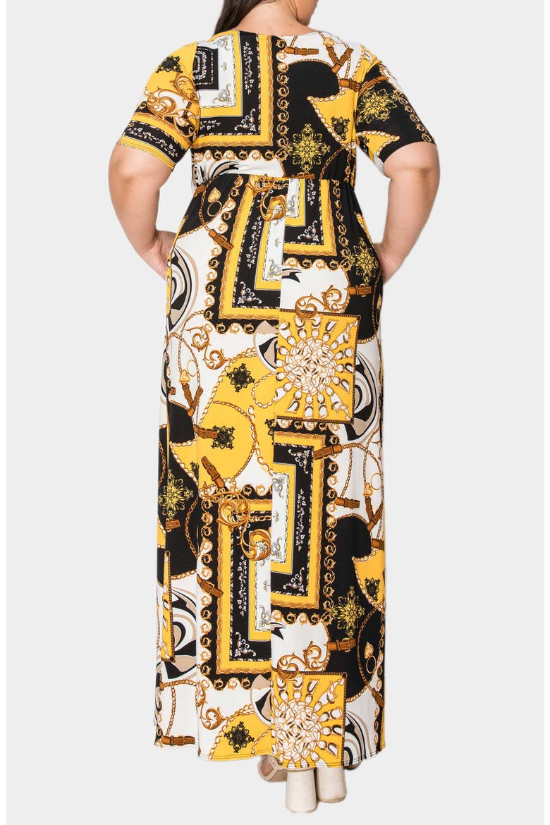 Billie Print Maxi Dress, Alternate, color, YELLOW BLACK