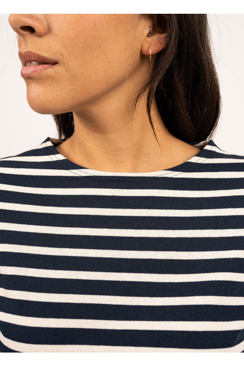 MERIDAME II - Authentic Heavyweight Breton Shirt, Alternate, color, navy/ecru