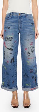 MOTHER The Smoothie Flood Cuff High Waist Wide Leg Jeans