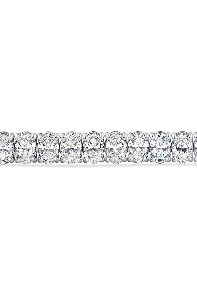 16Ct TW Oval Diamond Tennis Bracelet 14k Gold 7" Lab Grown, Alternate, color, White Gold