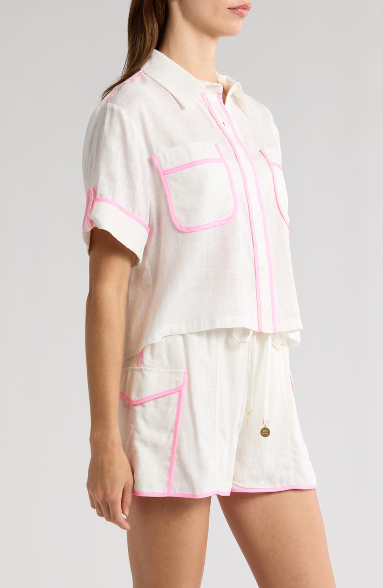 Kulani Kinis Crop Cover-Up Shirt, Alternate, color, 