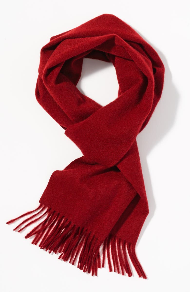 Nordstrom Solid Woven Cashmere Scarf, Alternate, color,