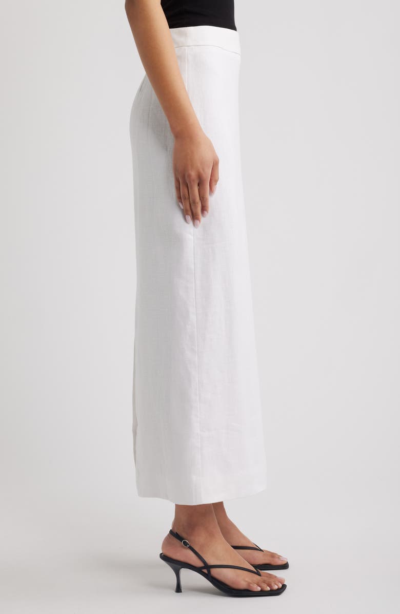 Reformation Lydia Linen Maxi Skirt, Alternate, color, White