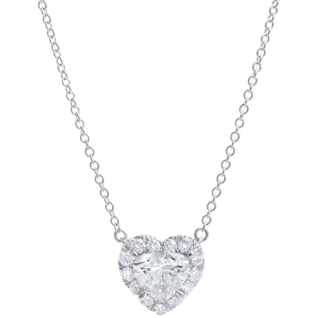 LuvMyJewelry Alessa 14K Gold Lab Grown Diamond Heart Necklace - 1.5 ct in 14K White Gold  product