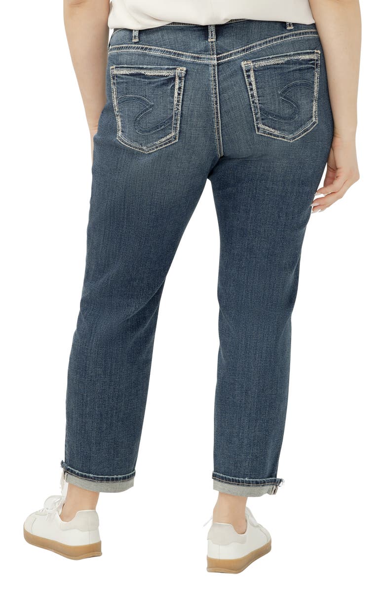 Silver Jeans Co. Mid Rise Slim Boyfriend Jeans, Alternate, color, Bobbie