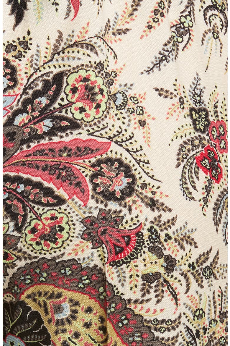 Dégradé Paisley Print Wool Crop Pants, Alternate, color, MULTI