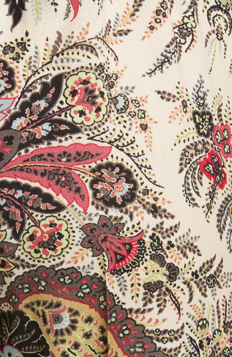 Etro Dégradé Paisley Print Wool Crop Pants, Alternate, color,