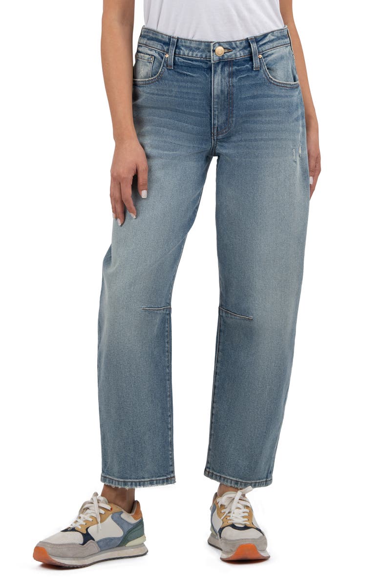 KUT from the Kloth Ashley High Waist Slouchy Barrel Leg Jeans, Main, color, Leadership