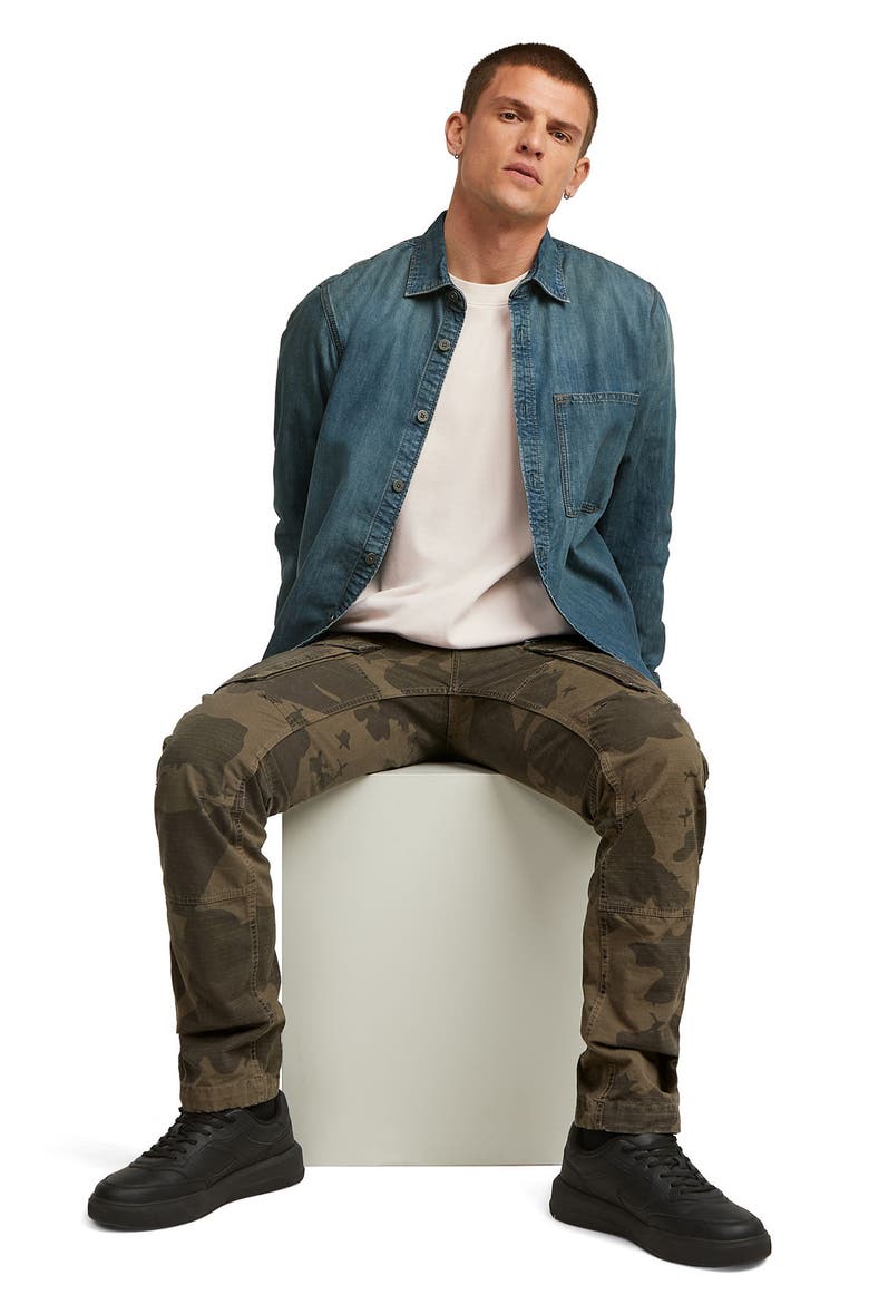 Rovic 3D Regular Fit Tapered Cargo Pants, Alternate, color, WREN GD BORDER CAMO