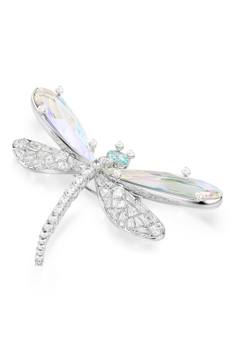 x Ariana Grande Capsule Dragonfly Faux Pearl Necklace, Alternate, color, SILVER/ MULTI