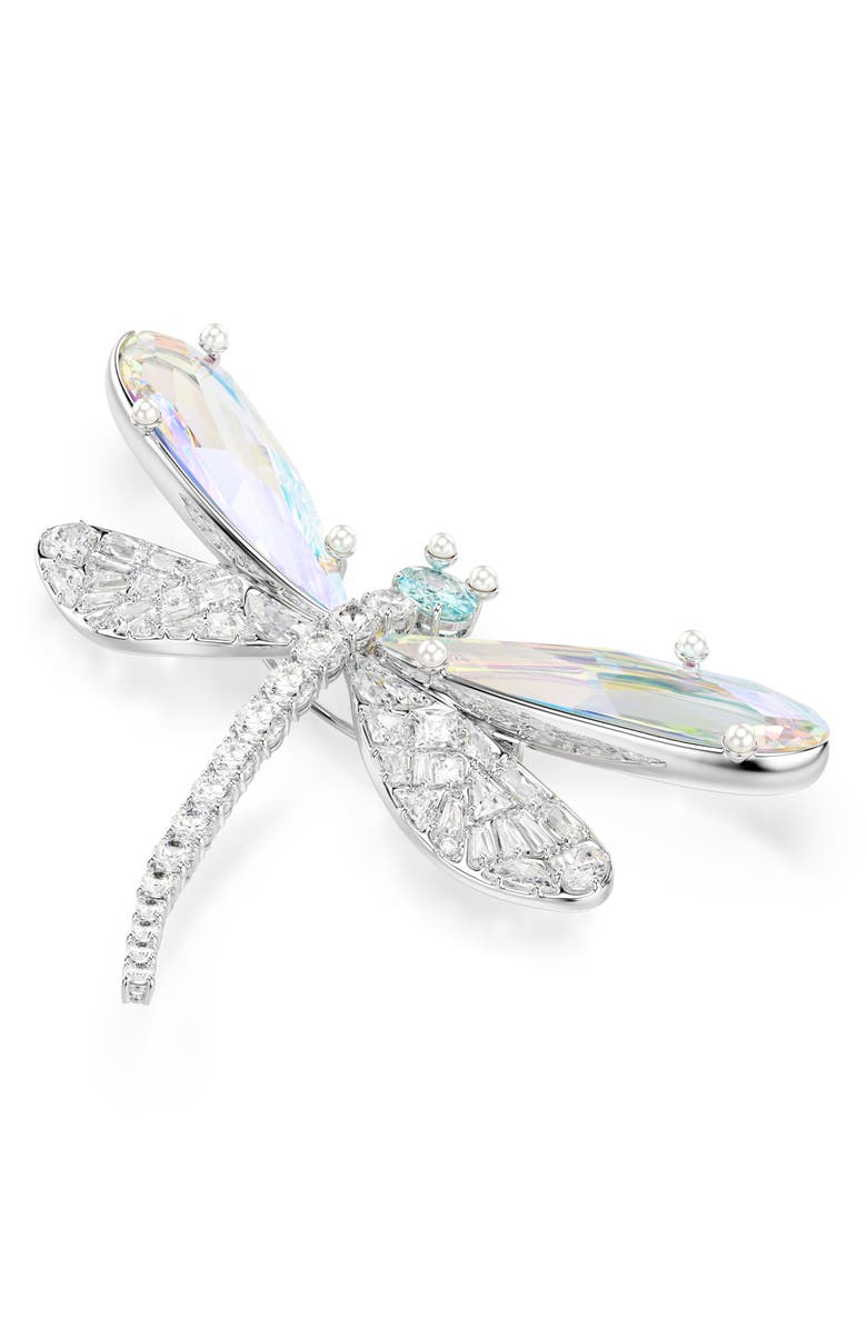 Swarovski x Ariana Grande Capsule Dragonfly Faux Pearl Necklace, Alternate, color, Silver/ Multi