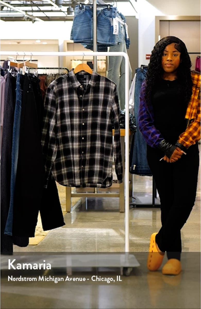 Dury Check Cotton Flannel Button-Up Shirt, sales video thumbnail