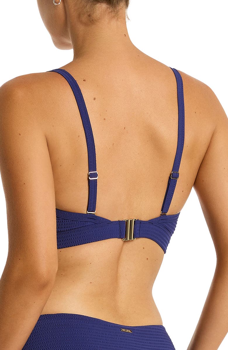 Sea Level Messina Tie Front DD- & E-Cup Bikini Top, Alternate, color, French Navy