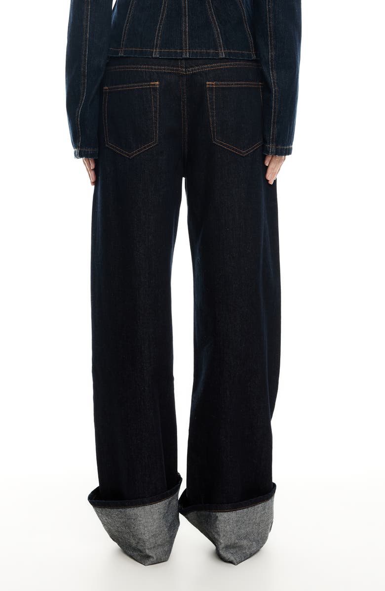 LIONESS Top Model Cuffed Straight Leg Jeans, Alternate, color, 