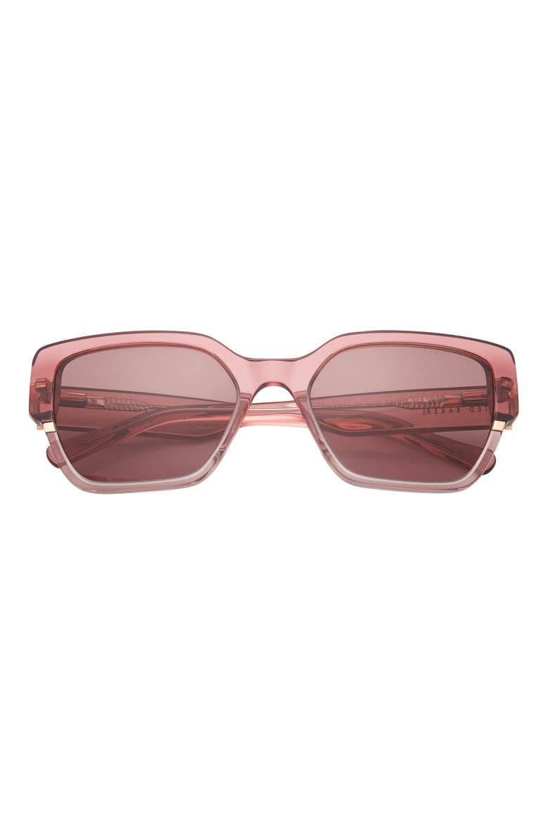 56mm Square Sunglasses, Main, color, BLUSH CRYSTAL