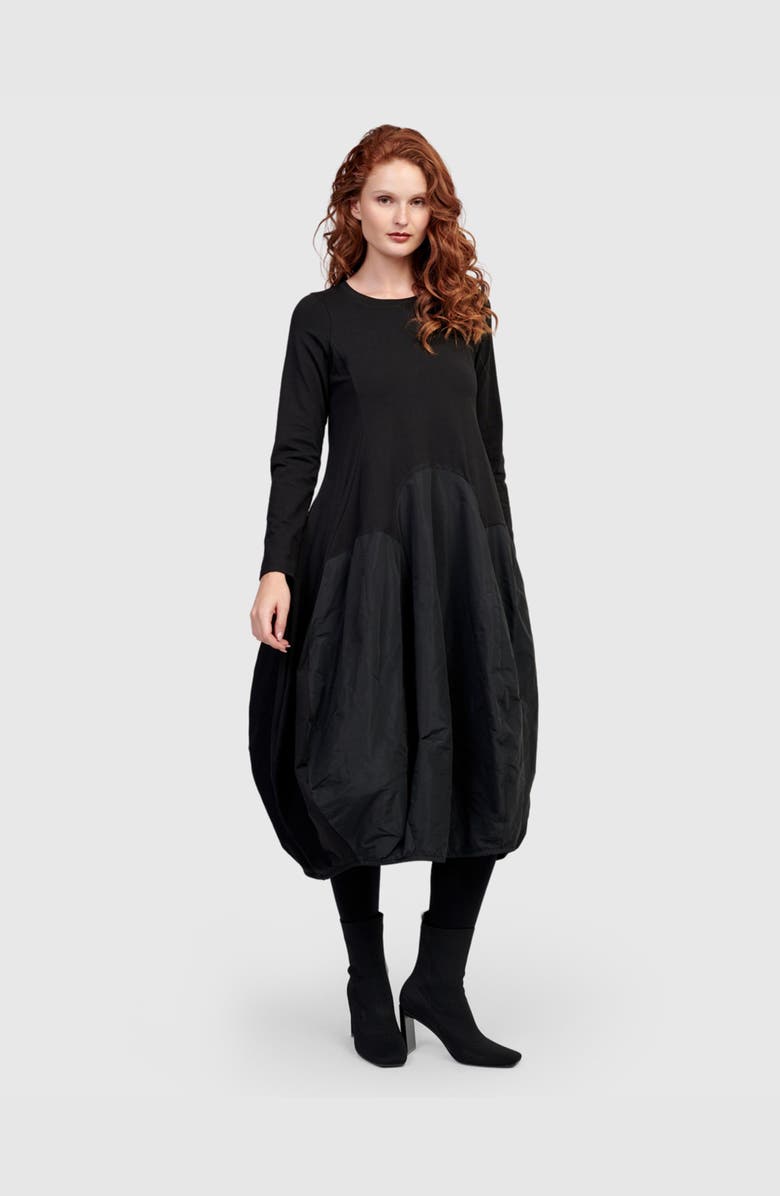 Alembika Maxima Crew Cocoon Dress, Alternate, color, Black