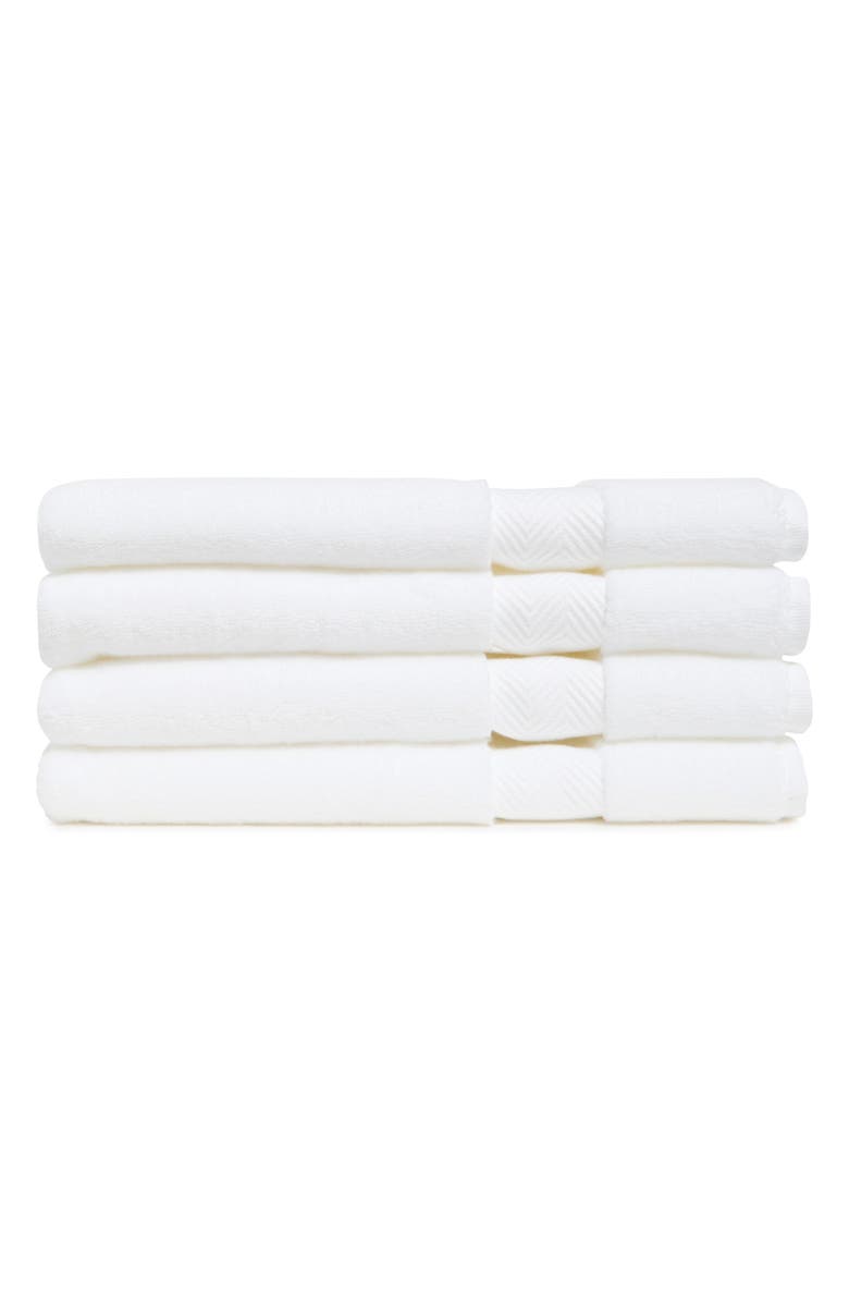 Nordstrom 4-Piece Hydrocotton Hand Towel Set, Main, color, White
