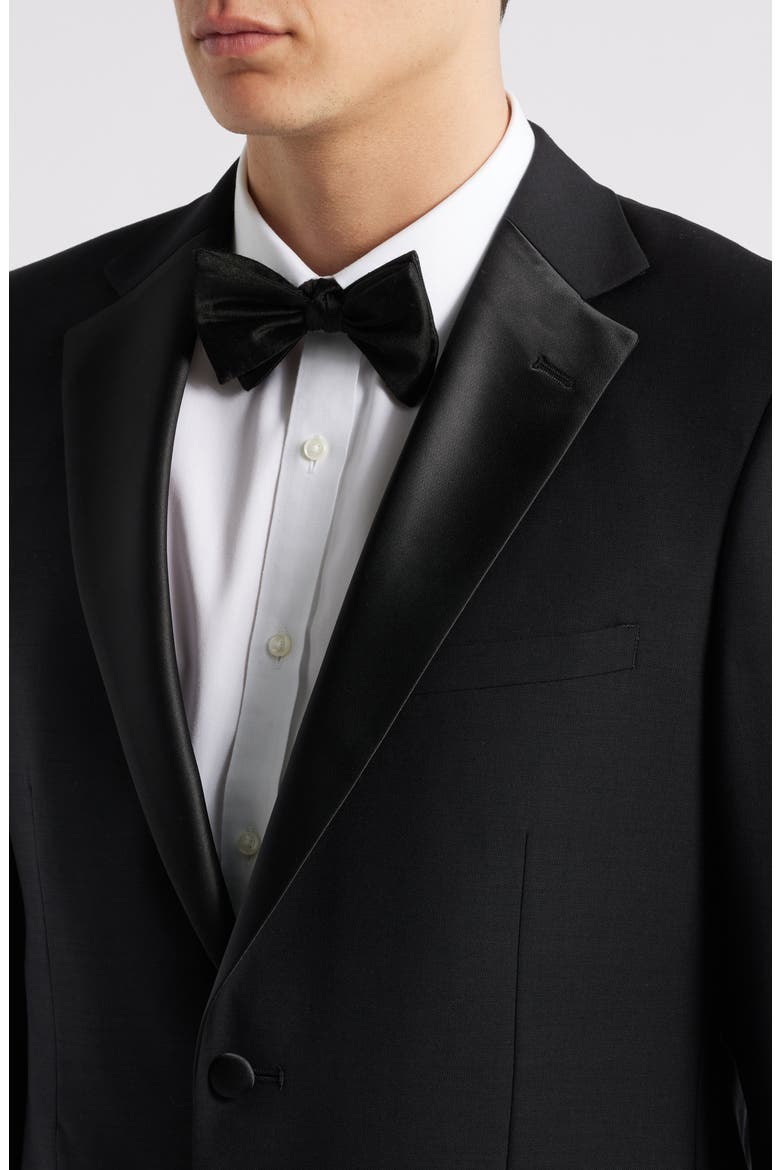 Matteo Slim Fit Black Wool Tuxedo, Alternate, color, BLACK