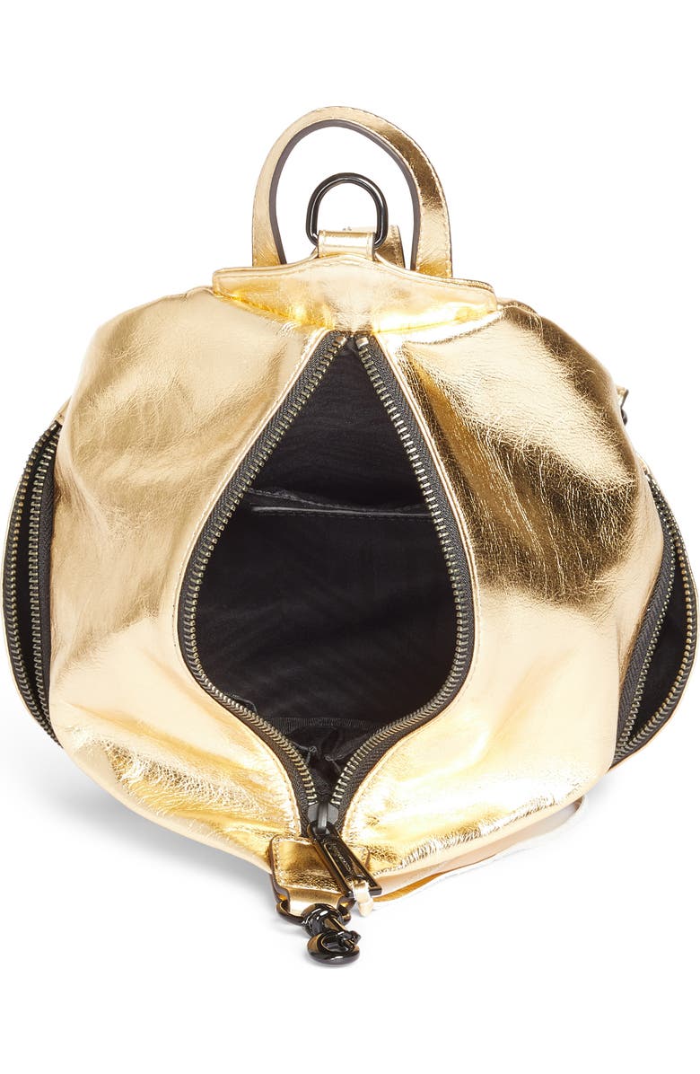 Rebecca Minkoff Medium Julian Metallic Leather Backpack, Alternate, color,