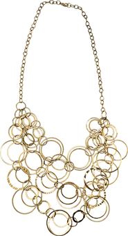 MADISON BEVERLY HILLS Vintage Costume 1970s Circle Bib Necklace