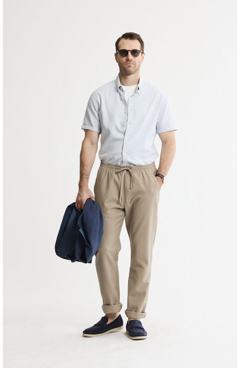 JACHS Cotton Twill Drawstring Pants, Alternate, color, Cappuccino