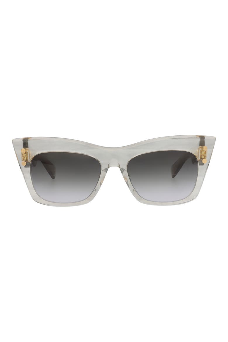 55mm Cat Eye Sunglasses, Main, color, CRYSTAL CRYSTAL GREY