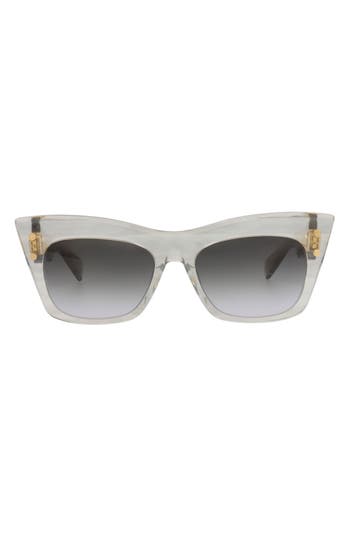 Balmain 55mm Cat Eye Sunglasses In Gray