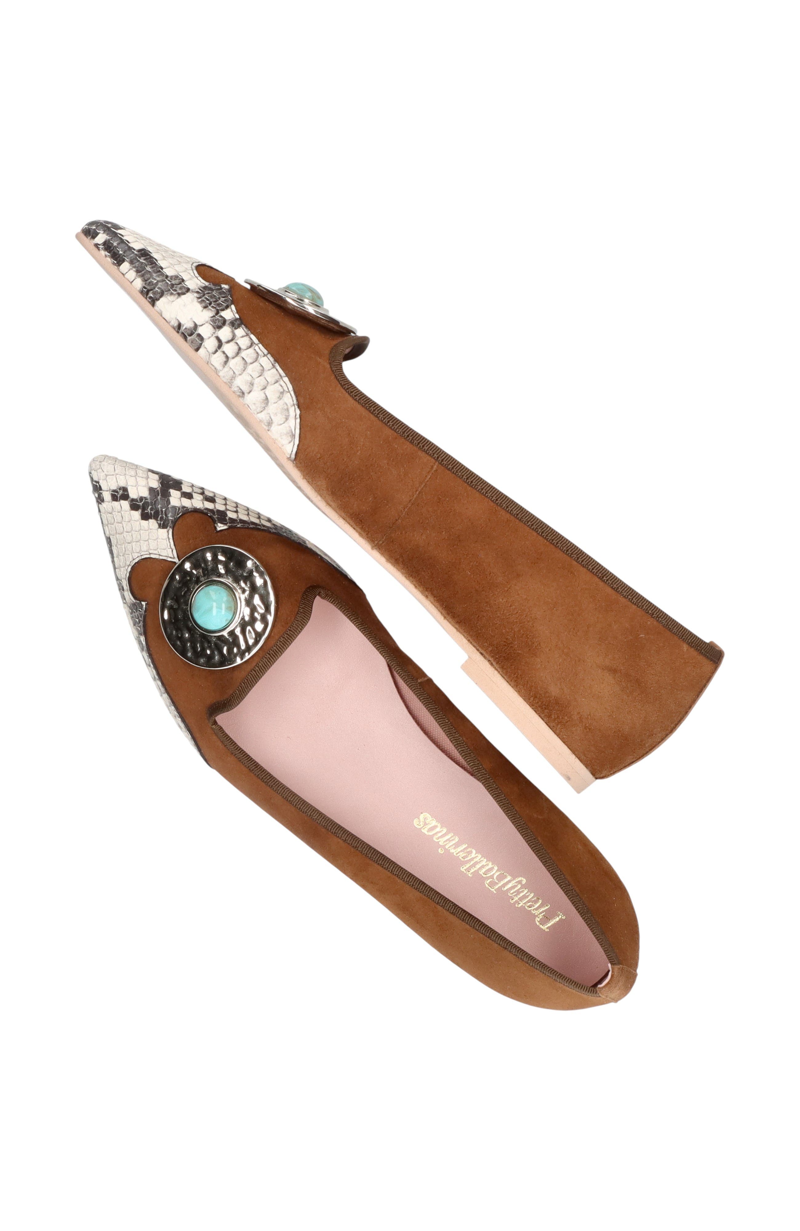 Cowboy Pointed Toe Loafer, Alternate, color, Brown