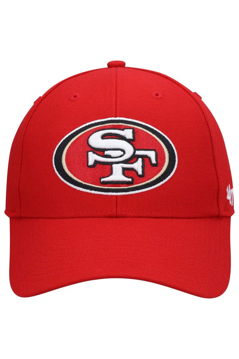 Men's '47 Scarlet San Francisco 49ers Logo MVP Adjustable Hat, Alternate, color, Scarlet