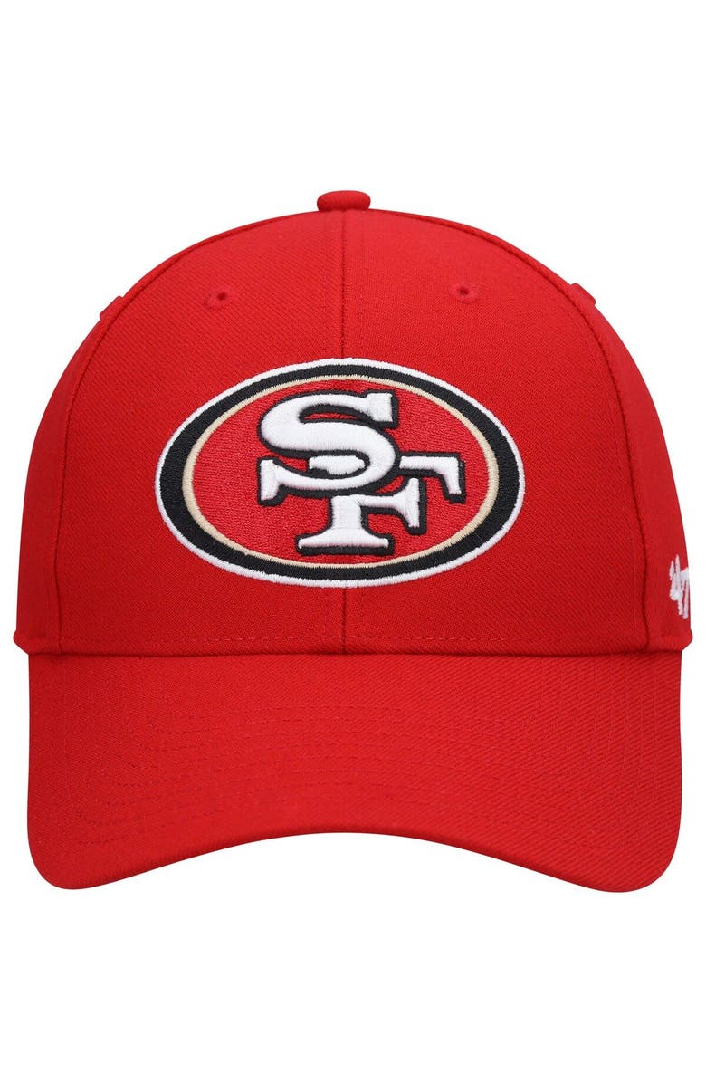 '47 Men's '47 Scarlet San Francisco 49ers Logo MVP Adjustable Hat, Alternate, color, Scarlet