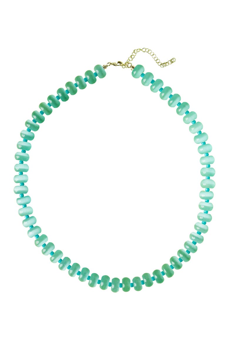 Blue Tide Beaded Necklace, Main, color, BLUE