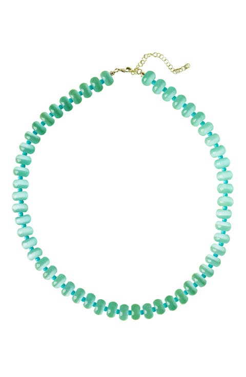Blue Tide Beaded Necklace