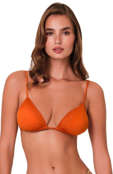 Lilly Triangle Bikini Gold Clasp Top