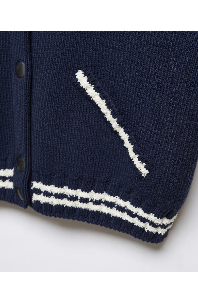 MANGO Contrast Stripe Cardigan, Alternate, color, 